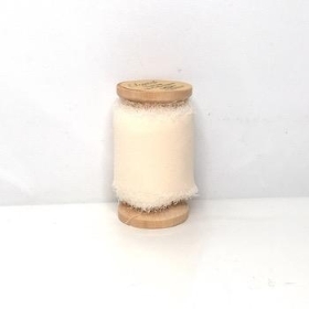 Cream Frayed Edge Chiffon Ribbon 50mm