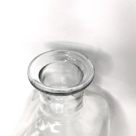 Clear Square Bottle Vase 29cm