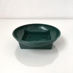 Large Square Round Dish Green