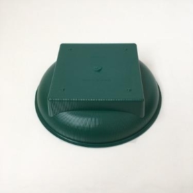 Large Square Round Dish Green