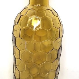 Yellow Honeycomb Bottle Vase 20cm