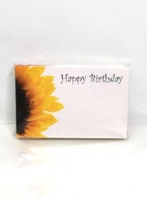 Small Florist Cards Happy Birthday Sunflower