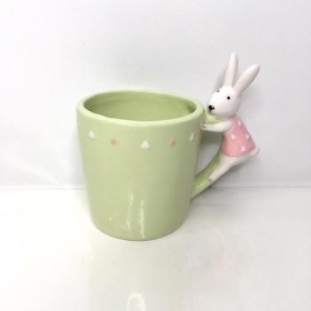 Green Ceramic Rabbit Mug 15cm