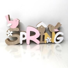 Wooden Spring Sign 30cm