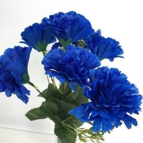48 x Royal Blue Carnation Bush 32cm