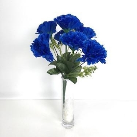 48 x Royal Blue Carnation Bush 32cm