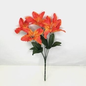 Orange Lily Bush 33cm