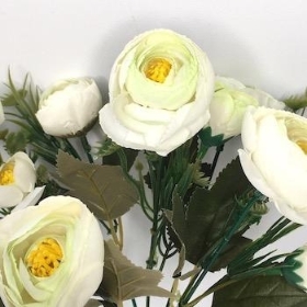 Ivory Ranunculus Bush 28cm