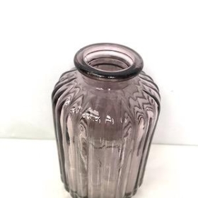 Amethyst Ribbed Vase 10cm