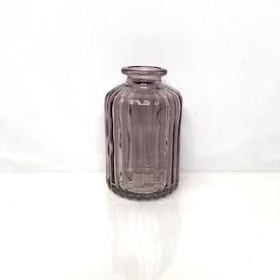 Amethyst Ribbed Vase 10cm