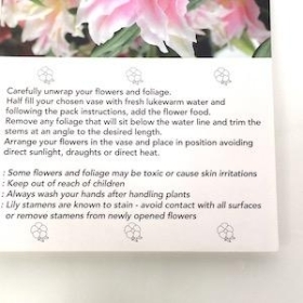 Pink Lily Folding Card x 25