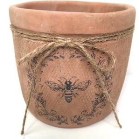 Terracotta Bee Pot 12cm