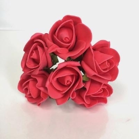 Red Foam Rose 4cm x 6