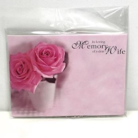 Florist Cards Wife Pink Roses x 6