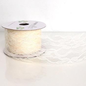 Cream Lace Ribbon 50mm