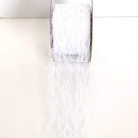 White Lace Ribbon 50mm