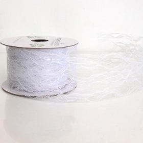 White Lace Ribbon 50mm
