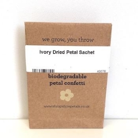 Ivory Dried Petal Confetti Sachet