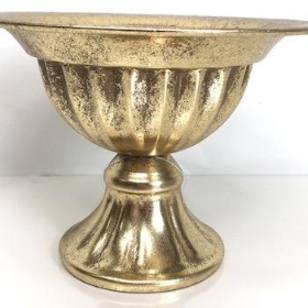 Gold Metal Footed Bowl 16cm