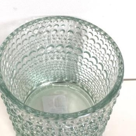 Clear Dimpled Vase 8cm