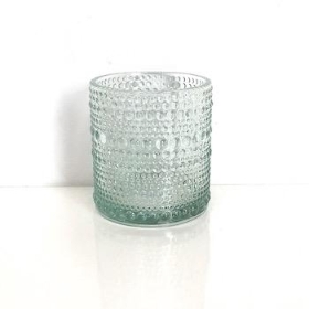 Clear Dimpled Vase 8cm