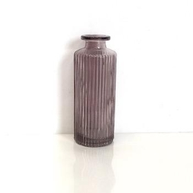 Amethyst Ribbed Vase 13cm