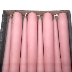 Rose Pink Large Tapered Candle x 8