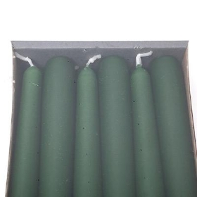 Hunter Green Tapered Candle x 12