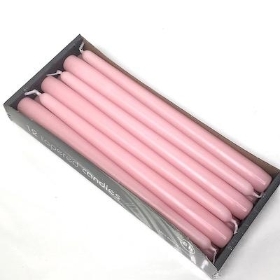 Rose Pink Tapered Candle x 12