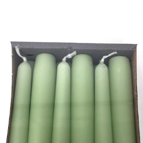Soft Green Tapered Candle x 12
