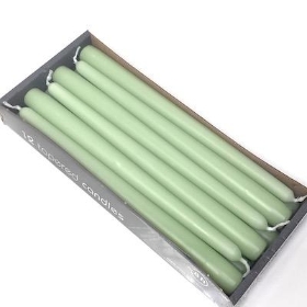 Soft Green Tapered Candle x 12