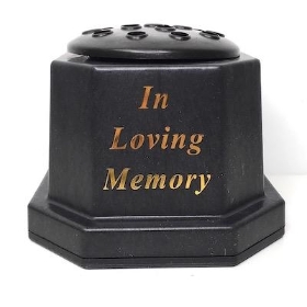 Black In Loving Memory Memorial Pot 