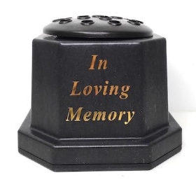 Black In Loving Memory Memorial Pot