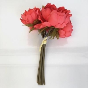 Coral Peony Bundle 25cm