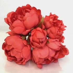 Coral Peony Bundle 25cm