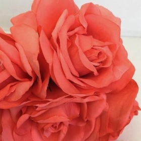 Coral Rose Bundle 25cm