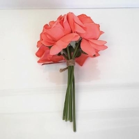 Coral Rose Bundle 25cm