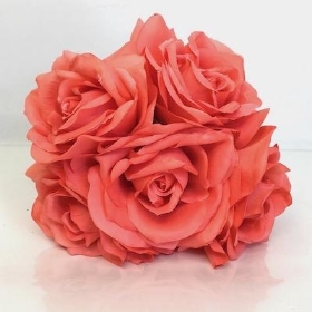 Coral Rose Bundle 25cm