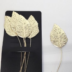 Gold Rose Leaf x 6