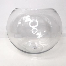 Clear Goldfish Glass Bowl 25cm