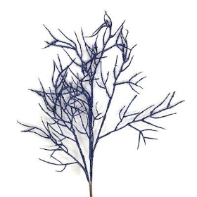 Royal Blue Glitter Twig 55cm