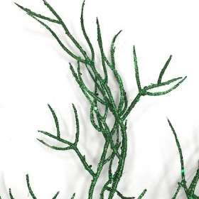 Green Glitter Twig 55cm