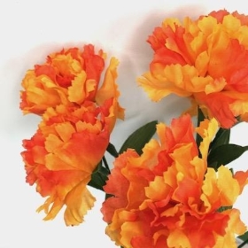 Orange Carnation Bush 36cm