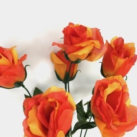 Orange Rosebud Bush 36cm