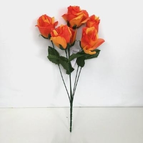 Orange Rosebud Bush 36cm