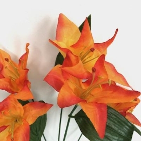 Orange Lily Bush 36cm