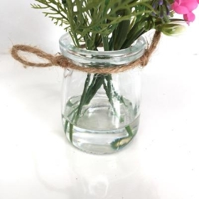 Mixed Flowers In Hanging Vase 12cm