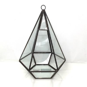 Geometric Glass Terrarium 23cm