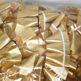 Gold Pleated Ribbon 10m