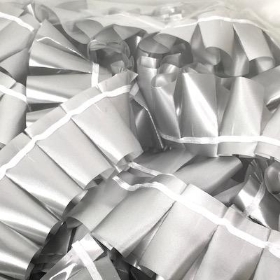 Silver Pleated Ribbon 10m